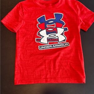 Under Armour DRI-fit Kids Red Graphic T-Shirt